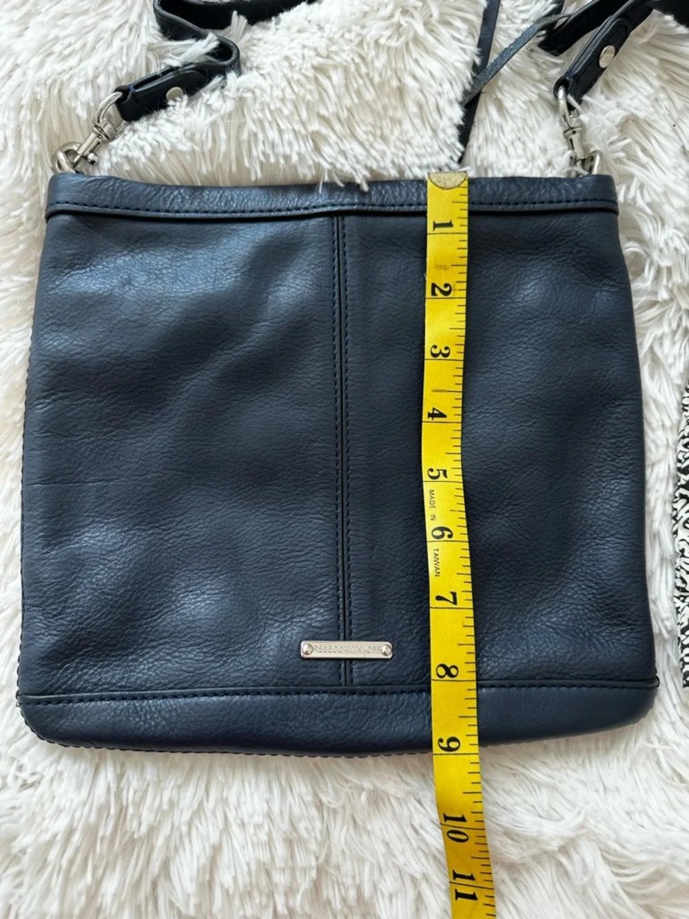 REBECCA MINKOFF Sapphire Blue Leather Crossbody Shoulder Bag Dust